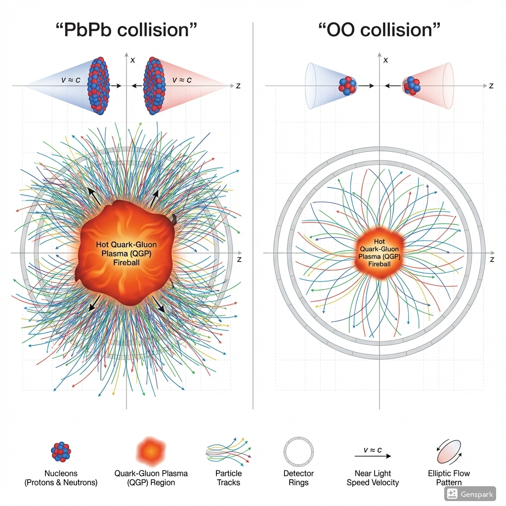 Cartoon of LHC collisions